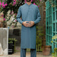 Textured Midnight Blue Kameez Shalwar