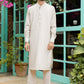 Self Textured Soft Beige Kameez Shalwar