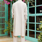 Self Textured Soft Beige Kameez Shalwar