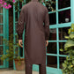 Self Textured Choco Brown Kameez Shalwar