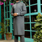 Textured Grey  Kameez Shalwar