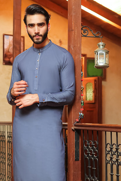 Light Purple Textured Kameez Shalwar