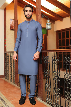 Light Purple Textured Kameez Shalwar