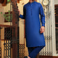 Royal Blue Textured Kameez Shalwar