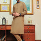 Beige Blended Kameez Shalwar