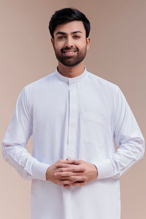 Plain White Saudi Thobes