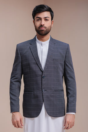 Grey Formal Blazer For Men