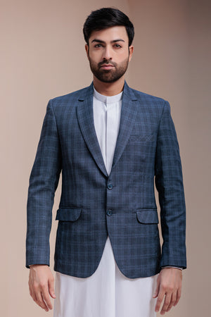 Blue Formal Blazer For Men