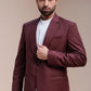 Mehroon Plain Formal Blazer For Men