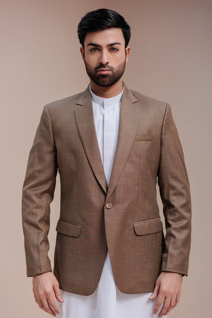 Beige Formal Blazer For Men