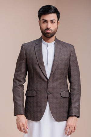 Copper Brown Formal Blazer For Men