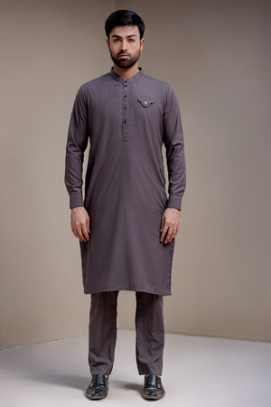 Dark Purple Kameez Shalwar