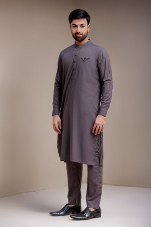 Dark Purple Kameez Shalwar