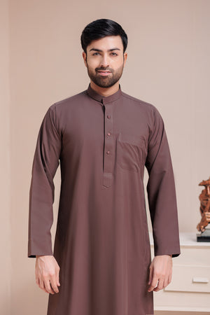 Plain Brown Saudi Thobes