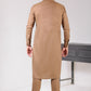 Beige Textured Kameez Shalwar