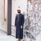 Navy Blue Embroidered Emirati Thobe