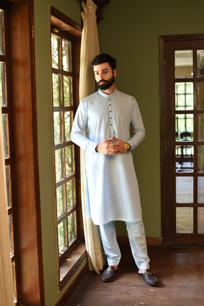 SKY BLUE-KAMEEZ SHALWAR