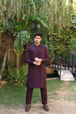 MAHROON-KAMEEZ SHALWAR