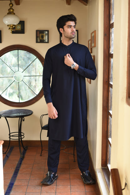 NAVY BLUE-KAMEEZ SHALWAR