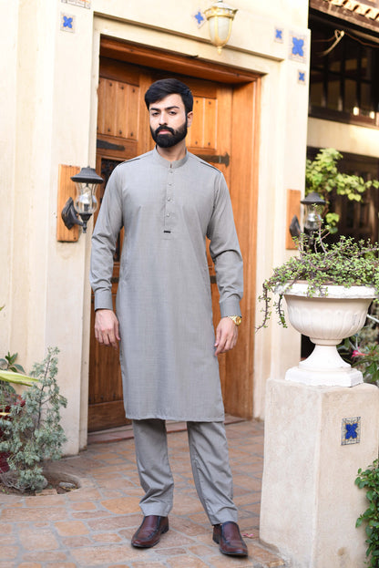 GREY-KAMEEZ SHALWAR