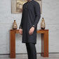 Black Blended Embroidered Kurta Pajama