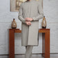 Light Beige Blended Embroidered Kurta Pajama