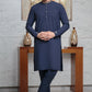 Navy Blue Embroidered Kurta Pajama