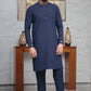 Navy Blue Embroidered Kurta Pajama