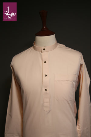 Light Beige Plain Saudi Thobe