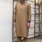 Beige Blended Kameez Shalwar