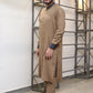 Beige Blended Kameez Shalwar