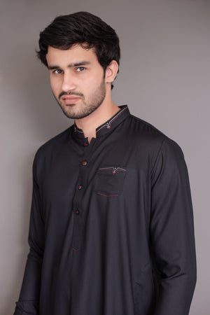 Black Blended Kameez Shalwar