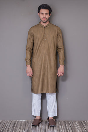 Textured Copper Wash N Wear Kurta