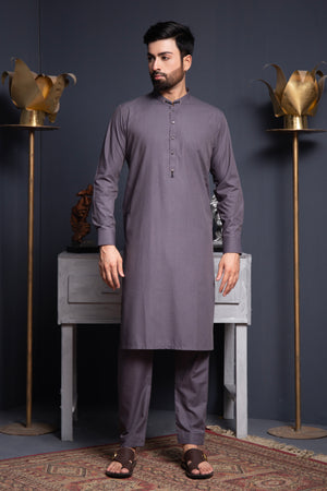 Purple Self Kameez Shalwar